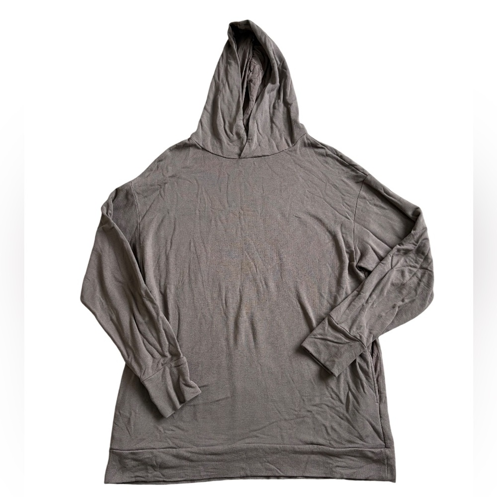 Aerie Brown Modal Blend Long Sleeve Hoodie Pullover Size Small